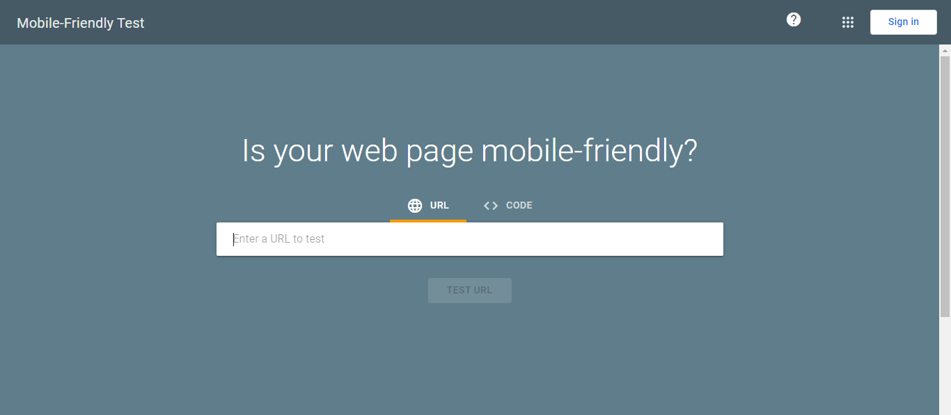 google mobile friendly test